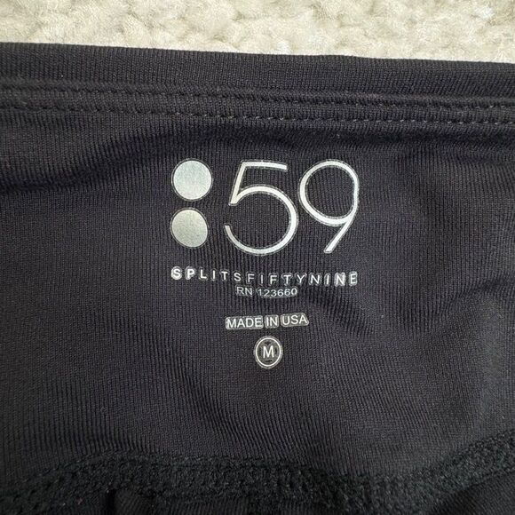 Splits 59 Flare Leggings Black Red Mesh Back Panel 33" Inseam - Picture 3 of 7